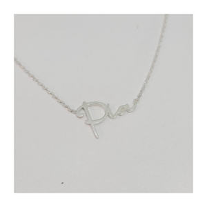Colgante con nombre y circonia